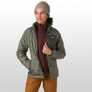 Patagonia reversible green floral jacket